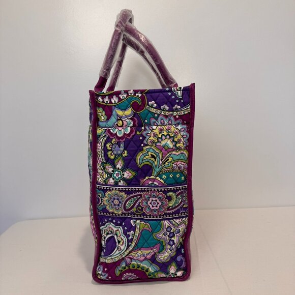 NWOT Vera Bradley Quilted Paisley Tote Bag Double Handles Multicolor Vibrant XL - Picture 5 of 11